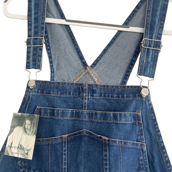 North West Blue - Carpenter Denim Overalls Size: Large Color: Blue Denim - Picture 3 of 11